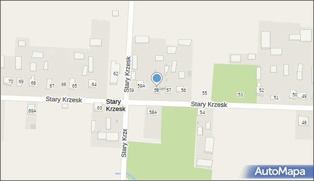 Stary Krzesk, Stary Krzesk, 58, mapa Stary Krzesk