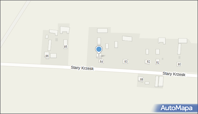 Stary Krzesk, Stary Krzesk, 84A, mapa Stary Krzesk