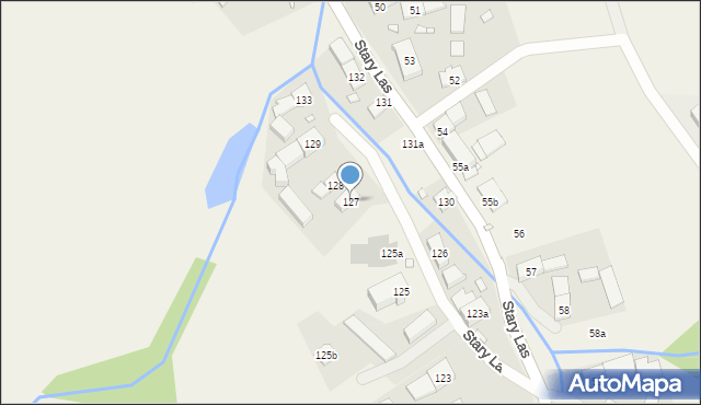 Stary Las, Stary Las, 127, mapa Stary Las
