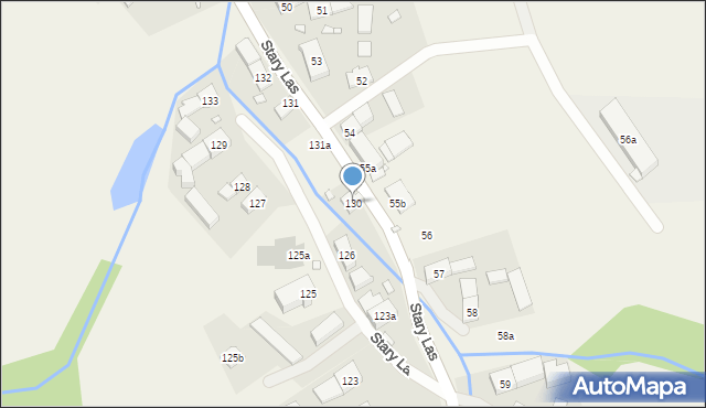 Stary Las, Stary Las, 130, mapa Stary Las