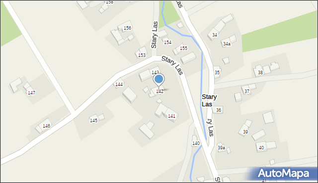 Stary Las, Stary Las, 142, mapa Stary Las