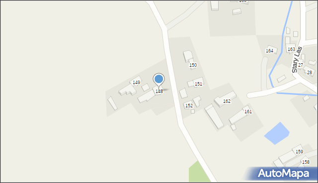 Stary Las, Stary Las, 148, mapa Stary Las