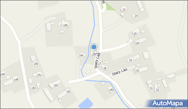 Stary Las, Stary Las, 163, mapa Stary Las