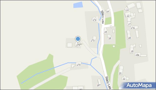 Stary Las, Stary Las, 172, mapa Stary Las