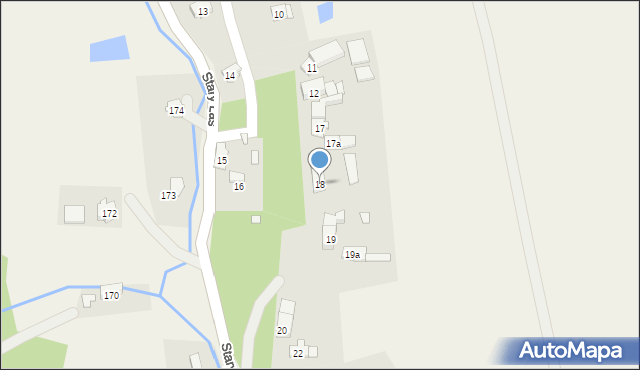 Stary Las, Stary Las, 18, mapa Stary Las