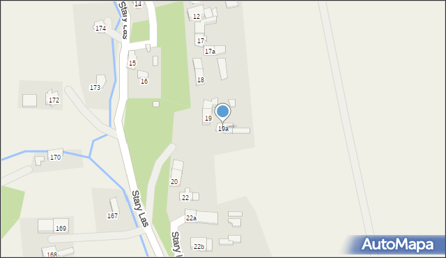 Stary Las, Stary Las, 19a, mapa Stary Las