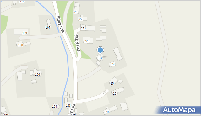 Stary Las, Stary Las, 23, mapa Stary Las