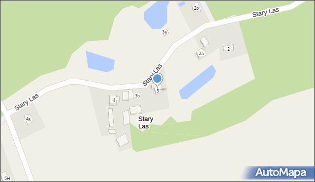 Stary Las, Stary Las, 3, mapa Stary Las