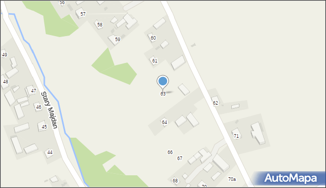 Stary Majdan, Stary Majdan, 63, mapa Stary Majdan