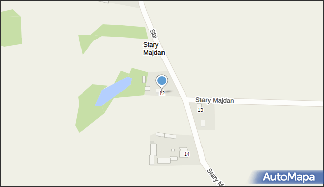 Stary Majdan, Stary Majdan, 12, mapa Stary Majdan