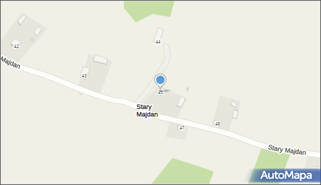 Stary Majdan, Stary Majdan, 45, mapa Stary Majdan