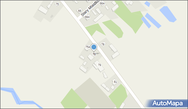Stary Miastków, Stary Miastków, 76, mapa Stary Miastków