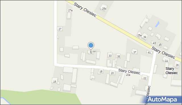 Stary Olesiec, Stary Olesiec, 31, mapa Stary Olesiec