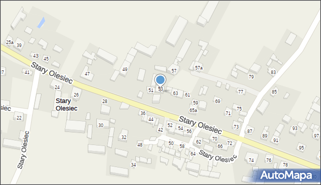 Stary Olesiec, Stary Olesiec, 53A, mapa Stary Olesiec