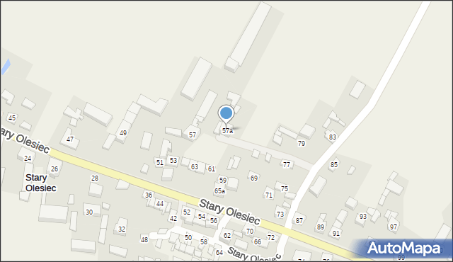 Stary Olesiec, Stary Olesiec, 57a, mapa Stary Olesiec