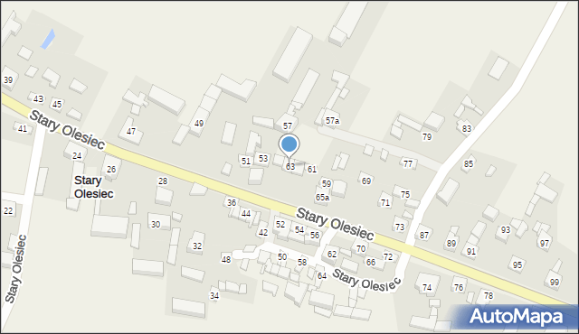 Stary Olesiec, Stary Olesiec, 63, mapa Stary Olesiec