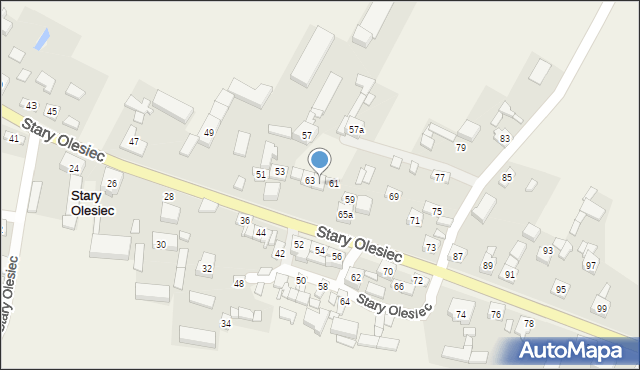 Stary Olesiec, Stary Olesiec, 65, mapa Stary Olesiec
