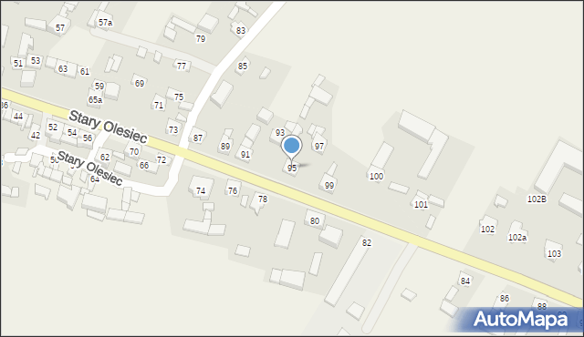 Stary Olesiec, Stary Olesiec, 95, mapa Stary Olesiec