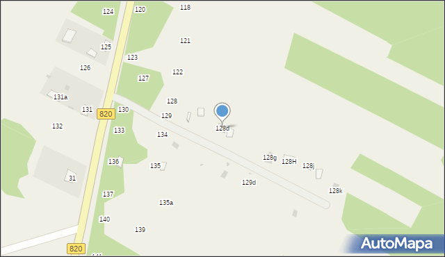 Stary Orzechów, Stary Orzechów, 128d, mapa Stary Orzechów