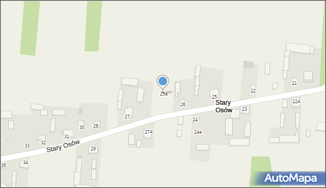 Stary Osów, Stary Osów, 25a, mapa Stary Osów
