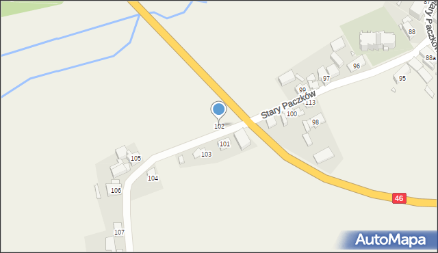 Stary Paczków, Stary Paczków, 102, mapa Stary Paczków
