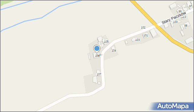 Stary Paczków, Stary Paczków, 106, mapa Stary Paczków