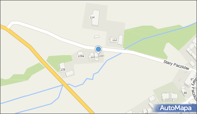 Stary Paczków, Stary Paczków, 111, mapa Stary Paczków