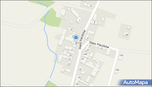 Stary Paczków, Stary Paczków, 15, mapa Stary Paczków