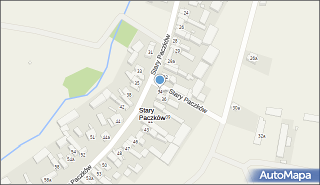 Stary Paczków, Stary Paczków, 34, mapa Stary Paczków