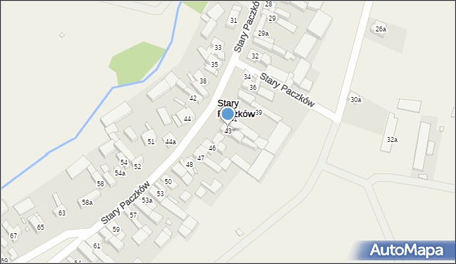 Stary Paczków, Stary Paczków, 43, mapa Stary Paczków