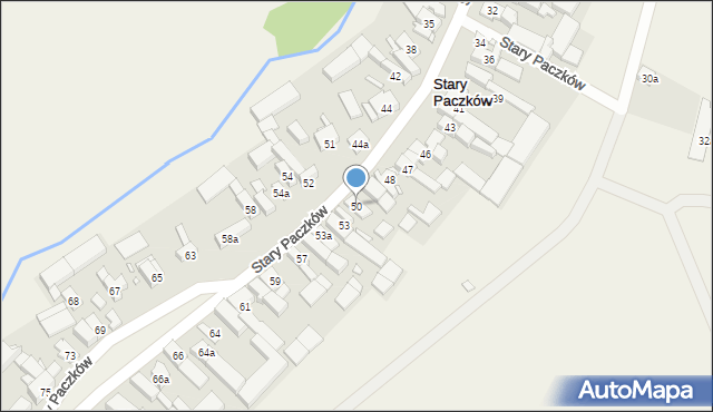 Stary Paczków, Stary Paczków, 50, mapa Stary Paczków