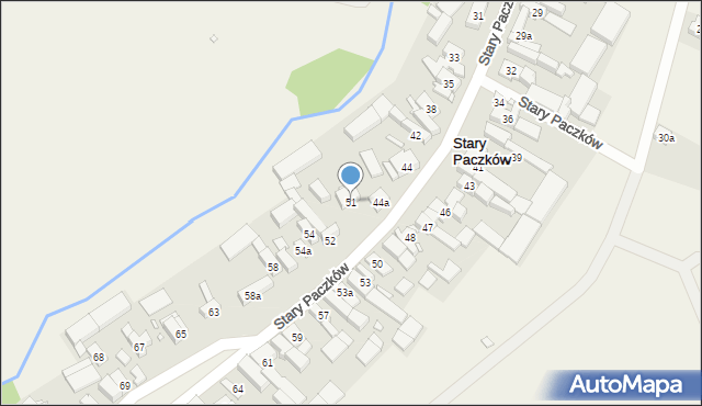 Stary Paczków, Stary Paczków, 51, mapa Stary Paczków