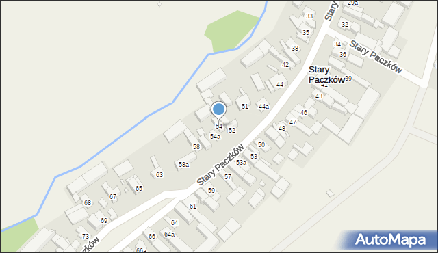 Stary Paczków, Stary Paczków, 54, mapa Stary Paczków