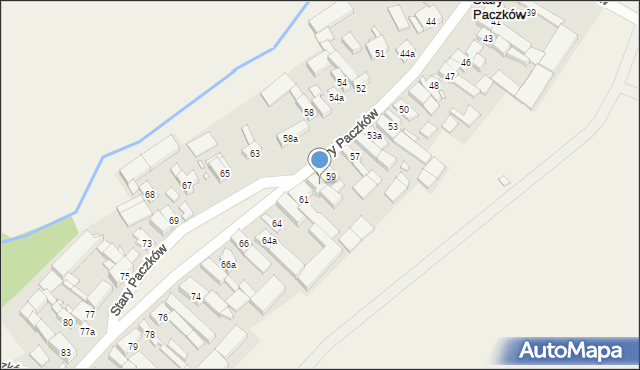 Stary Paczków, Stary Paczków, 60, mapa Stary Paczków