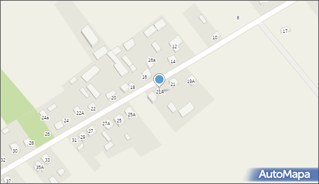 Stary Pawłów, Stary Pawłów, 21A, mapa Stary Pawłów