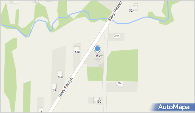 Stary Pilczyn, Stary Pilczyn, 46a, mapa Stary Pilczyn