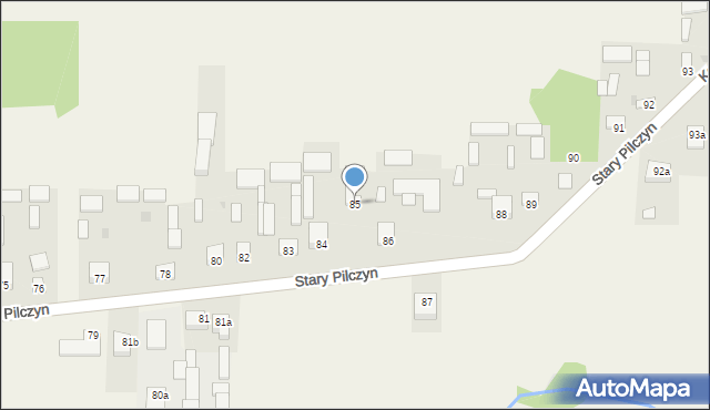 Stary Pilczyn, Stary Pilczyn, 85, mapa Stary Pilczyn