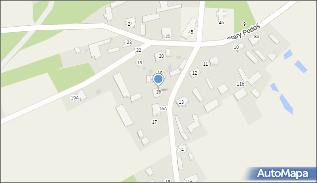 Stary Podoś, Stary Podoś, 16, mapa Stary Podoś