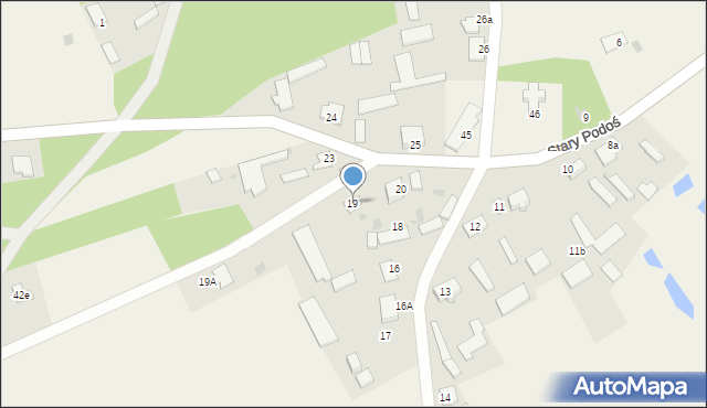 Stary Podoś, Stary Podoś, 19, mapa Stary Podoś
