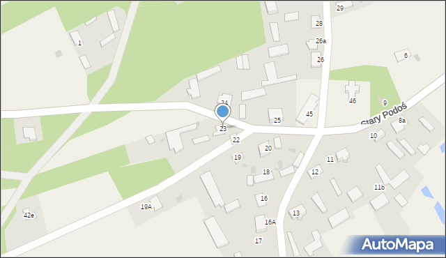Stary Podoś, Stary Podoś, 23, mapa Stary Podoś