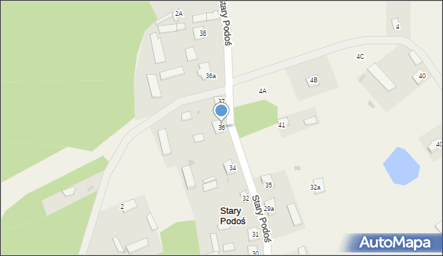 Stary Podoś, Stary Podoś, 36, mapa Stary Podoś
