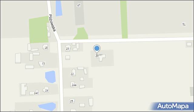 Stary Pożóg, Stary Pożóg, 20, mapa Stary Pożóg