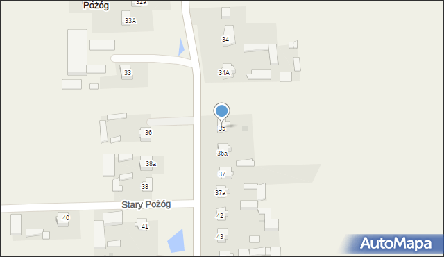 Stary Pożóg, Stary Pożóg, 35, mapa Stary Pożóg