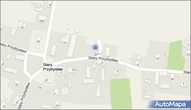 Stary Przybysław, Stary Przybysław, 12, mapa Stary Przybysław