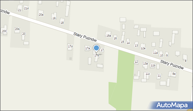 Stary Puznów, Stary Puznów, 17b, mapa Stary Puznów