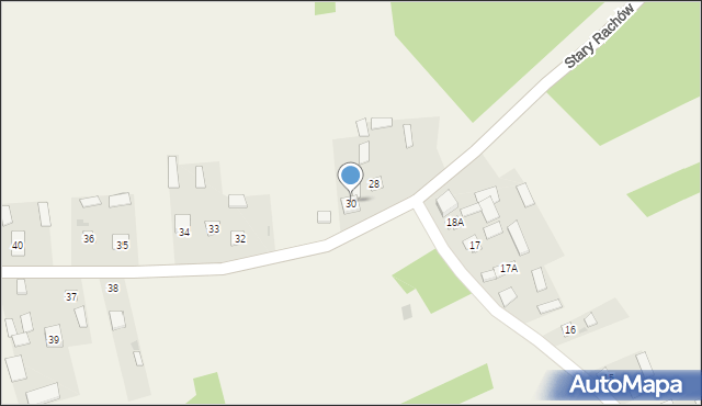 Stary Rachów, Stary Rachów, 30, mapa Stary Rachów