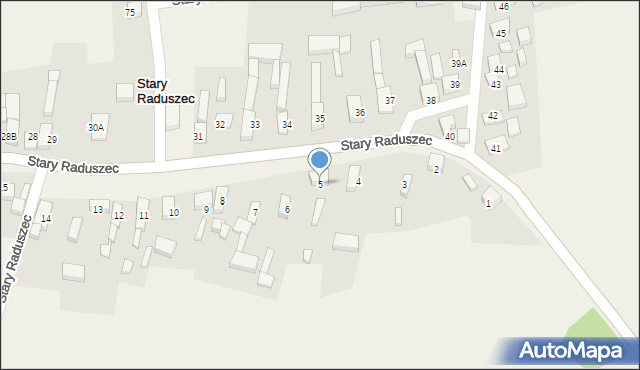 Stary Raduszec, Stary Raduszec, 5, mapa Stary Raduszec