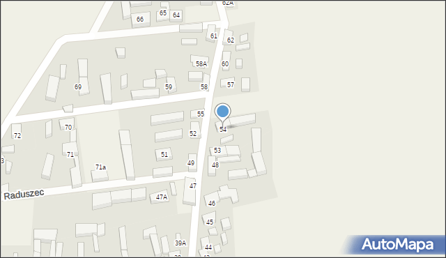 Stary Raduszec, Stary Raduszec, 54, mapa Stary Raduszec