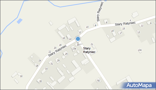 Stary Ratyniec, Stary Ratyniec, 23, mapa Stary Ratyniec