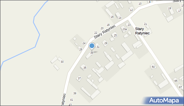 Stary Ratyniec, Stary Ratyniec, 33, mapa Stary Ratyniec